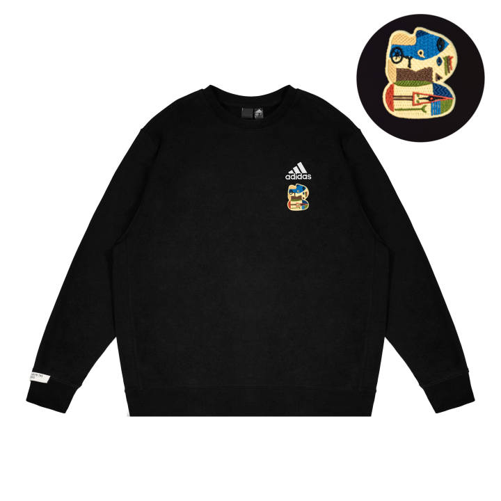 Adidas Adidas Sweatshirts Unisex Black Crew Neck Thickened Regular