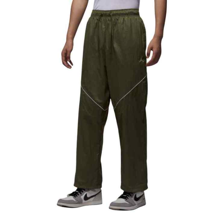 Jordan Jordan Casual Pants Men's Medium Olive Green Moderate Cuffed Pants