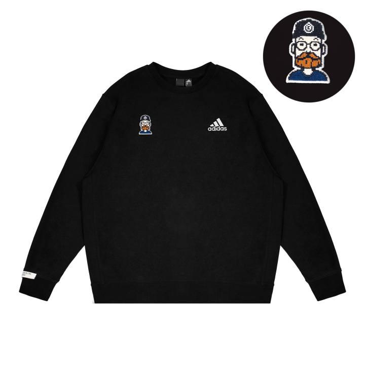 Adidas Adidas Sweatshirts Unisex Black Crew Neck Thickened Regular