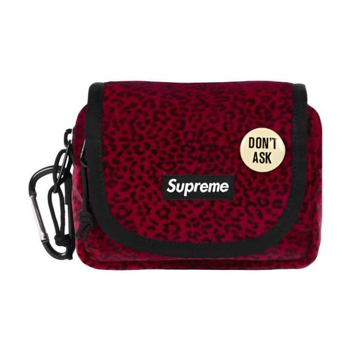 Supreme Supreme Velvet Coin Purse Mini Unisex Red