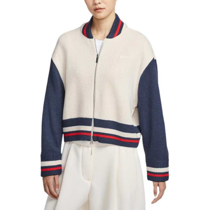 Nike Nike Jackets Women's Ecru Baseball Collar Moderate Other