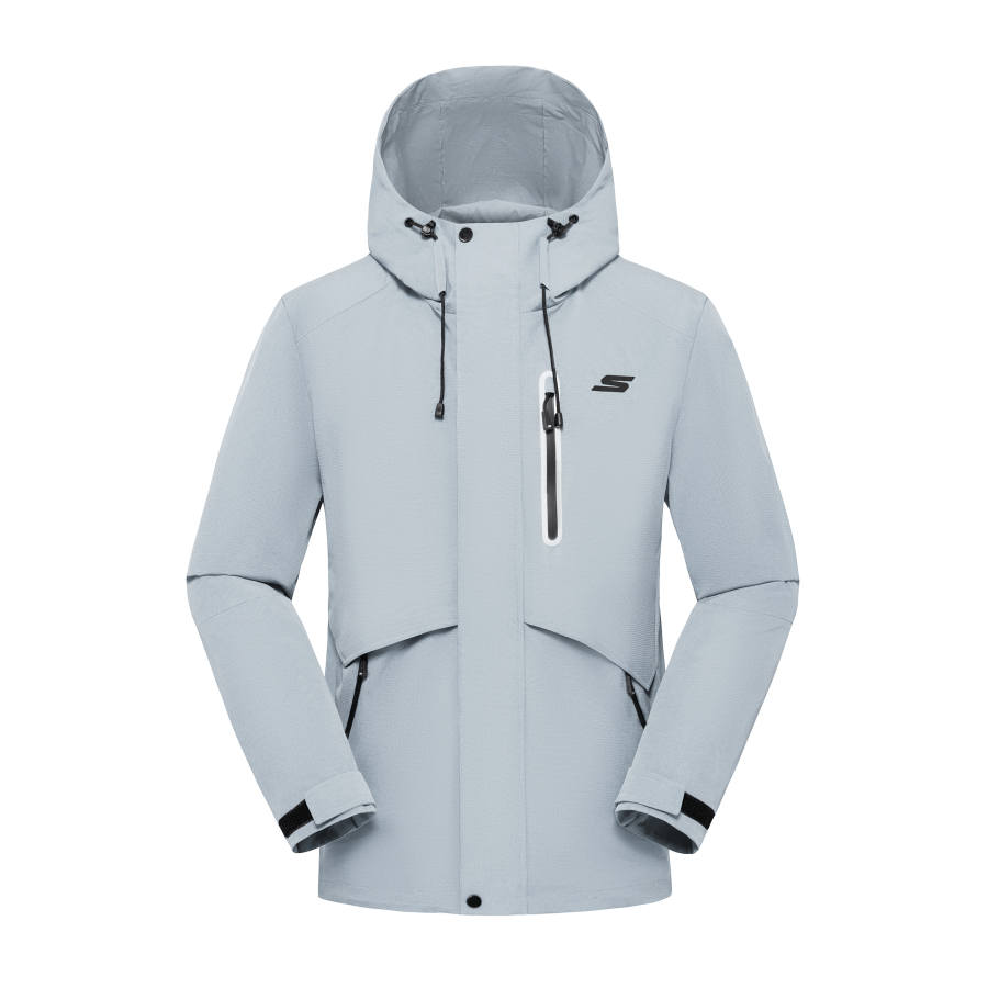 Skechers Jackets Unisex Gray Hooded Moderate