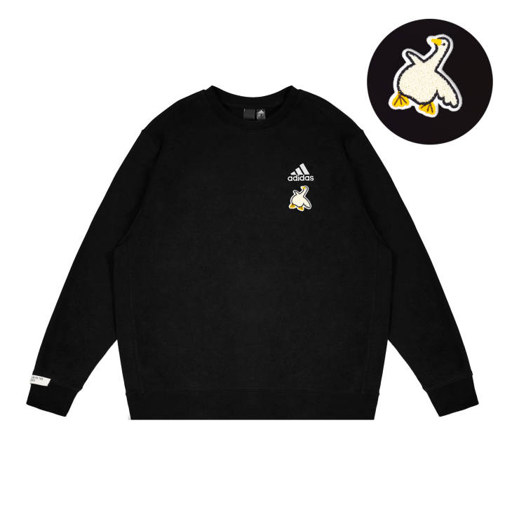 Adidas Adidas Sweatshirts Unisex Black Crew Neck Thickened Regular
