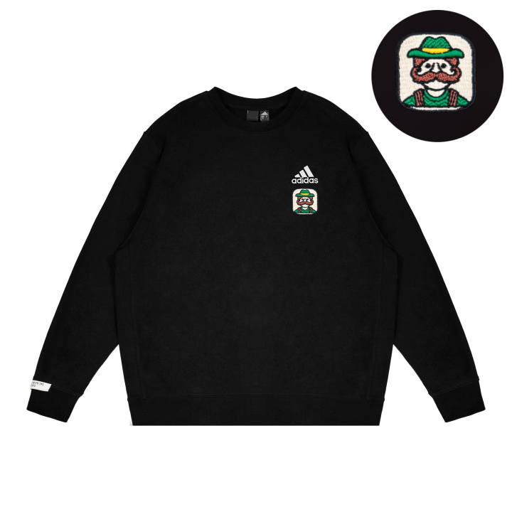 Adidas Adidas Sweatshirts Unisex Black Crew Neck Thickened Regular
