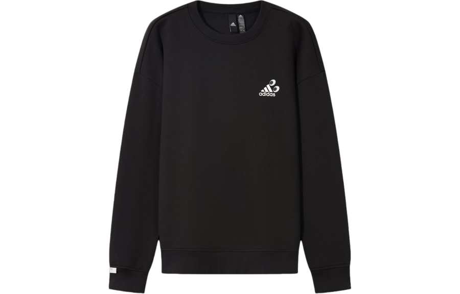 Adidas Adidas LABEL Sweatshirts Unisex Black Crew Neck Moderate Regular
