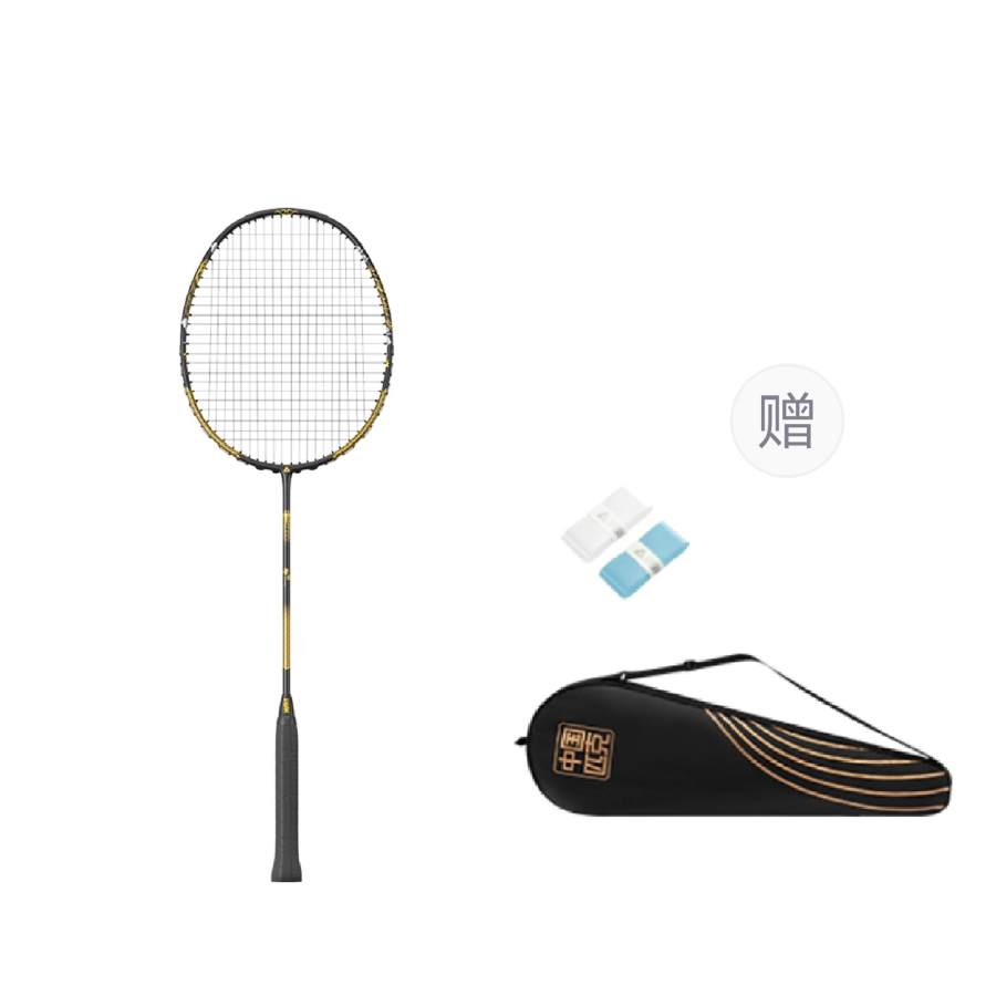 PEAK Full Carbon Badminton Rackets Control Type All around Defense Advanced Level Unisex 5UG5 Black Gold