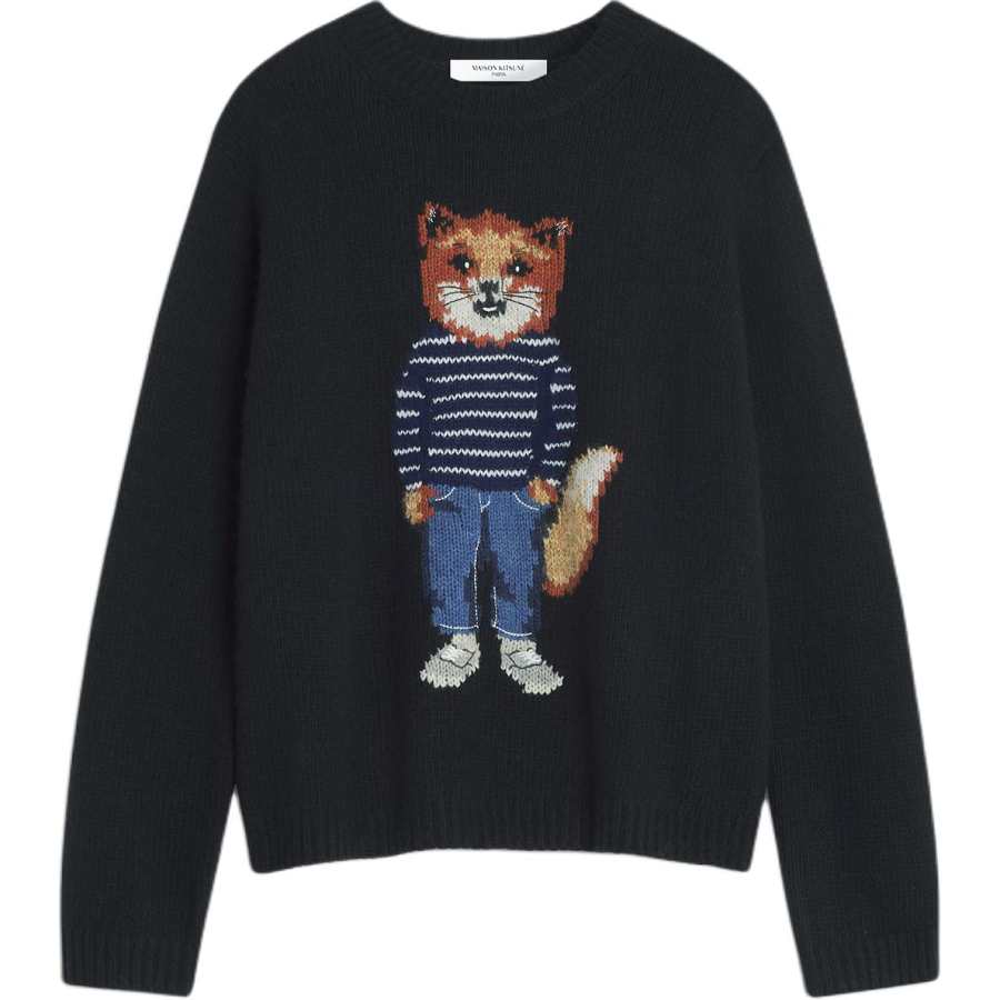 Maison Kitsune Maison Kitsune fox-motif wool sweater