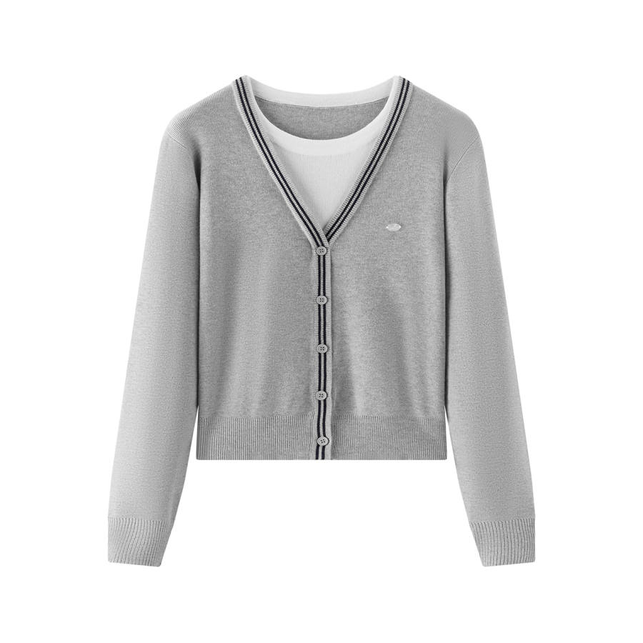 Semir Mall Same Style Women's Apparel Knitwear Women's Crew Neck Moderate Mock Two Piece
