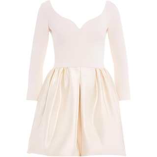 Elisabetta Franchi Long Sleeved Dresses Women's Beige Moderate Short