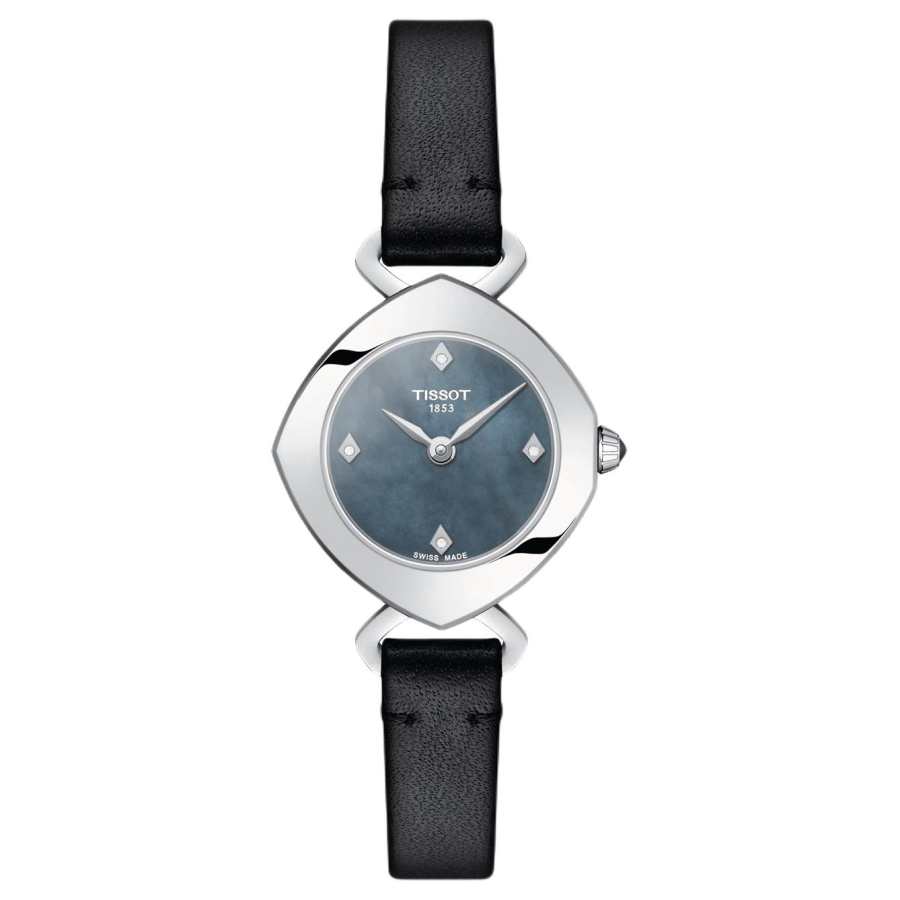 TISSOT Yiting Collection Quartz Movement 30m Waterproof Women's Watch 22.58mm Black Dial
