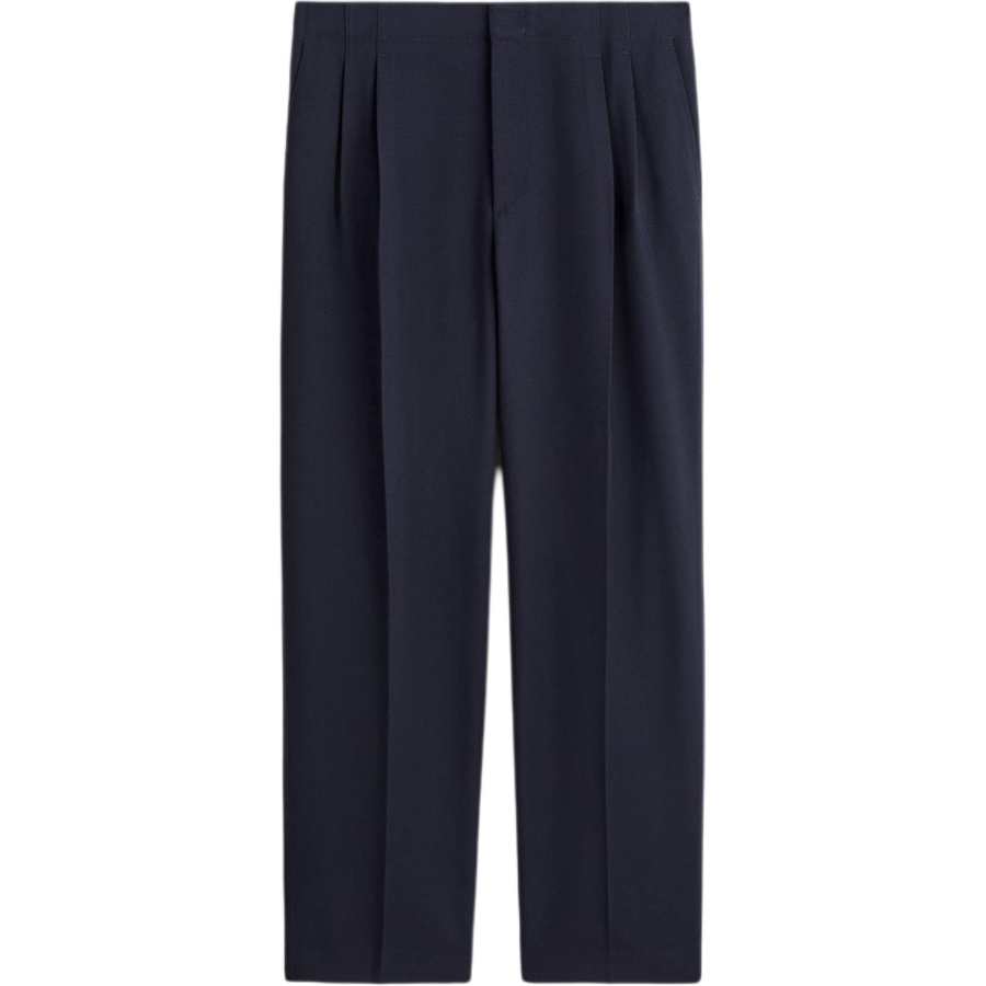 COS Casual Pants Men's Navy Blue Moderate Straight Fit Pants