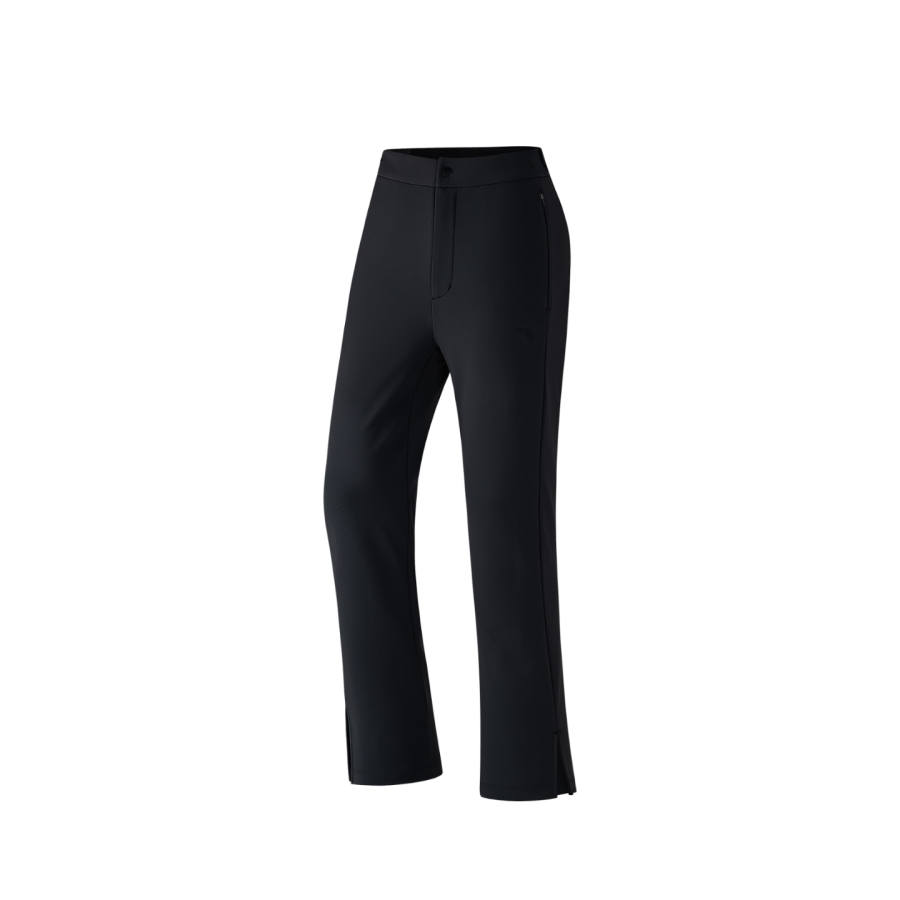 Anta CHN Training Collection 2025 Winter Women's Woven Sports Pants With Fleece Lining Casual Pants Women's