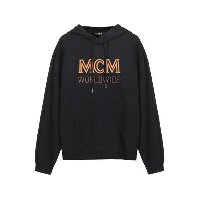 MCM Sweatshirts Men's Black Hooded Non Detachable Moderate