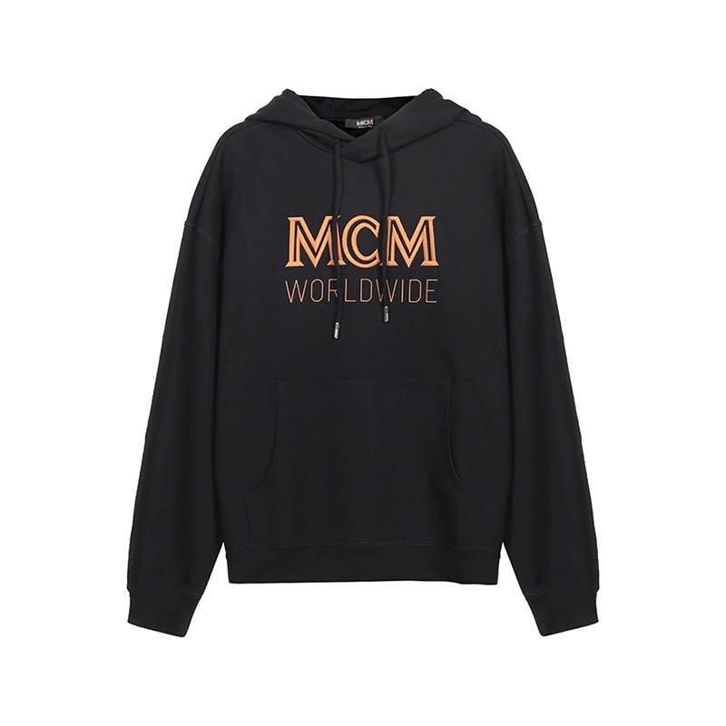 MCM Sweatshirts Men's Black Hooded Non Detachable Moderate