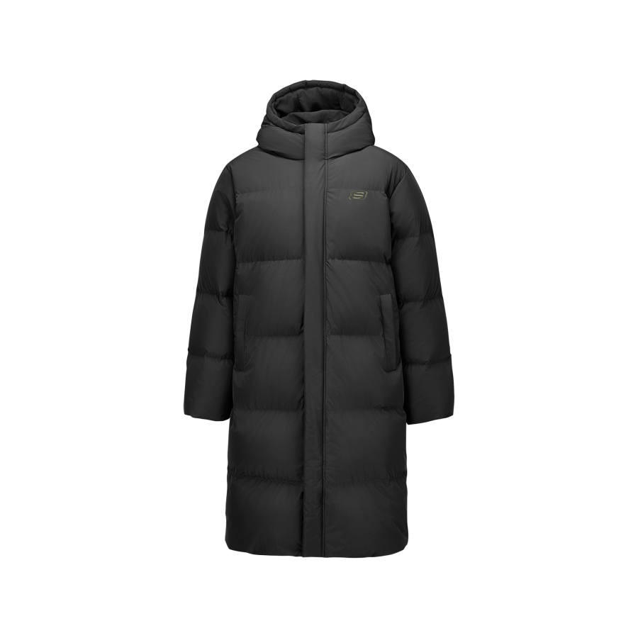 Skechers Down Jackets Unisex Carbon Black 0018 Hooded Moderate