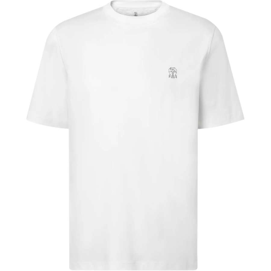 Brunello Cucinelli Logo Printed Crewneck T Shirt