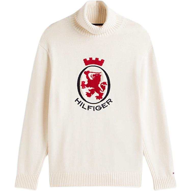 Tommy Hilfiger Sweaters Men's Ivory White Turtleneck Moderate