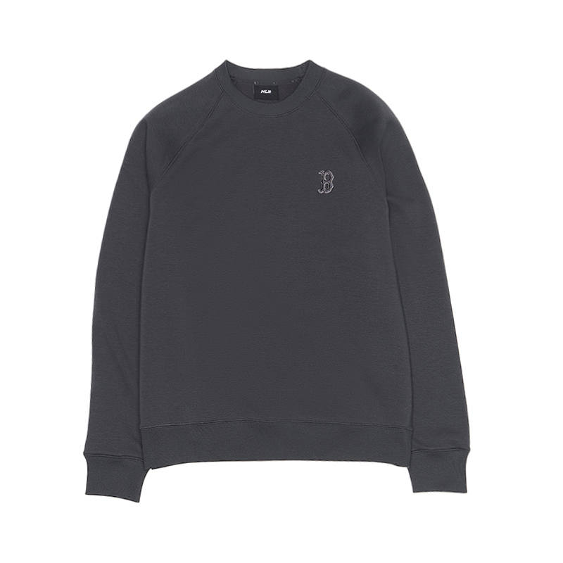 MLB MLB Boston Red Sox Loose Fit Thermal Fleece Lined Crew Neck Pullover Sweatshirt Unisex