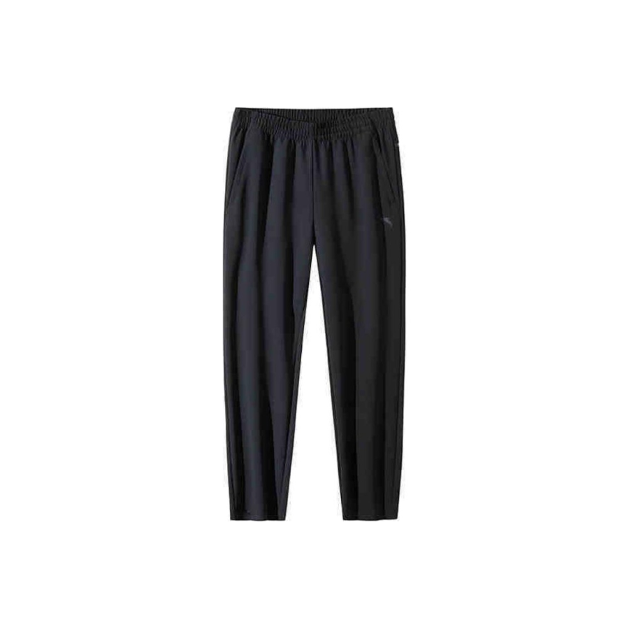 Anta Fleece Lined Elastic Comfortable Sports Casual Pants Men's Basic Black
