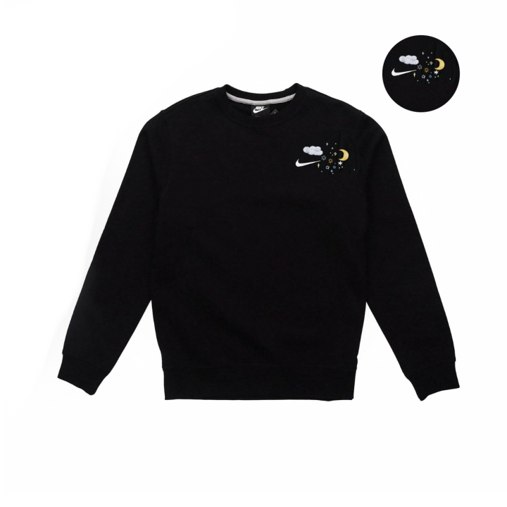 Nike Nike Dri Fit Sweatshirts Unisex Black Crew Neck Moderate Regular