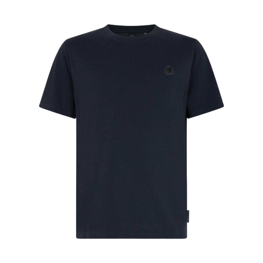 Moose Knuckles T Shirts Men's Marine Blue Crew Neck Moderate Straight Fit