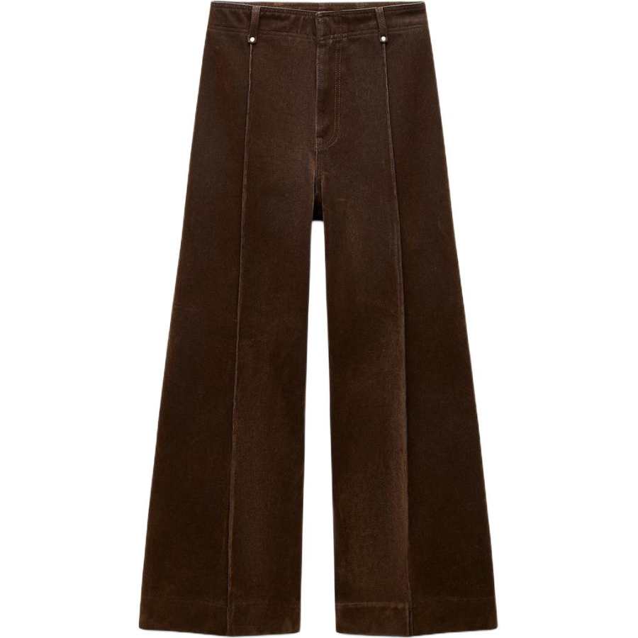 ZARA ZW Jeans Women's Brown Moderate Wide Leg Pants