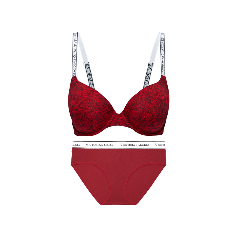 Victoria's Secret Underwear Set Women's Red Pegasus Print