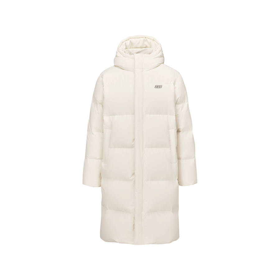 Skechers Down Jackets Unisex Marshmallow White 0074 Hooded Moderate