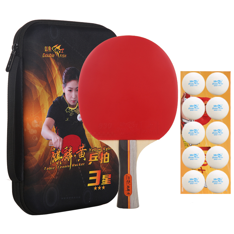 DOUBLE FISH DOUBLEFISH Double Sided Inverted Rubber All Wood Ping Pong Paddles