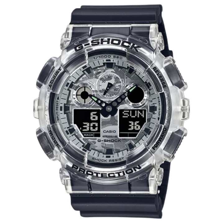 CASIO CASIO Men Liquid Crystal/Analog Dual Display Series Black Watch GA-100SKC-1APR