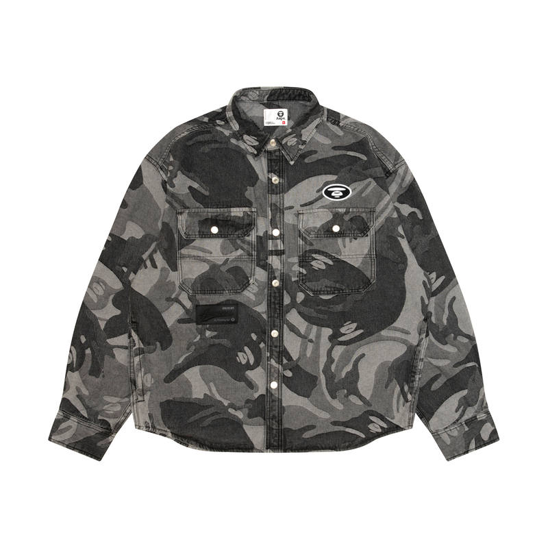 Aape Aape Moonface camouflage patch shirt
