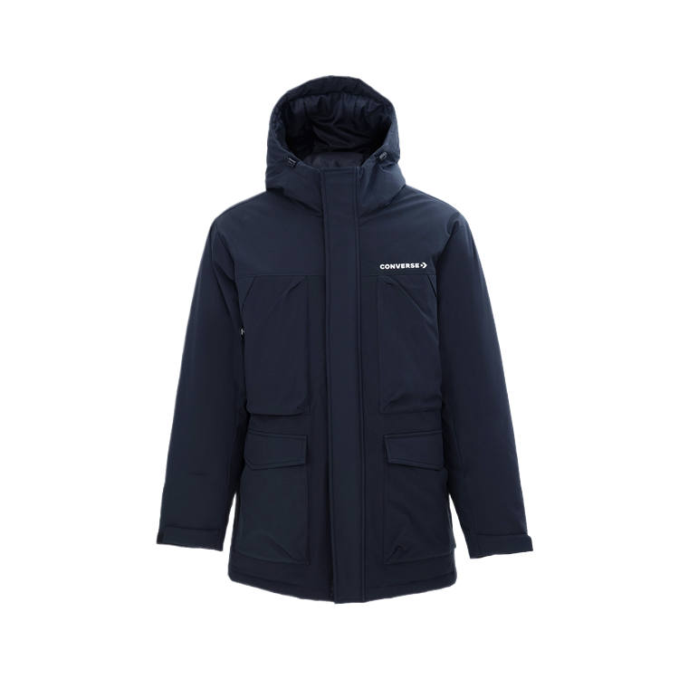 Converse Converse Down Jackets Men's Black Hooded Moderate