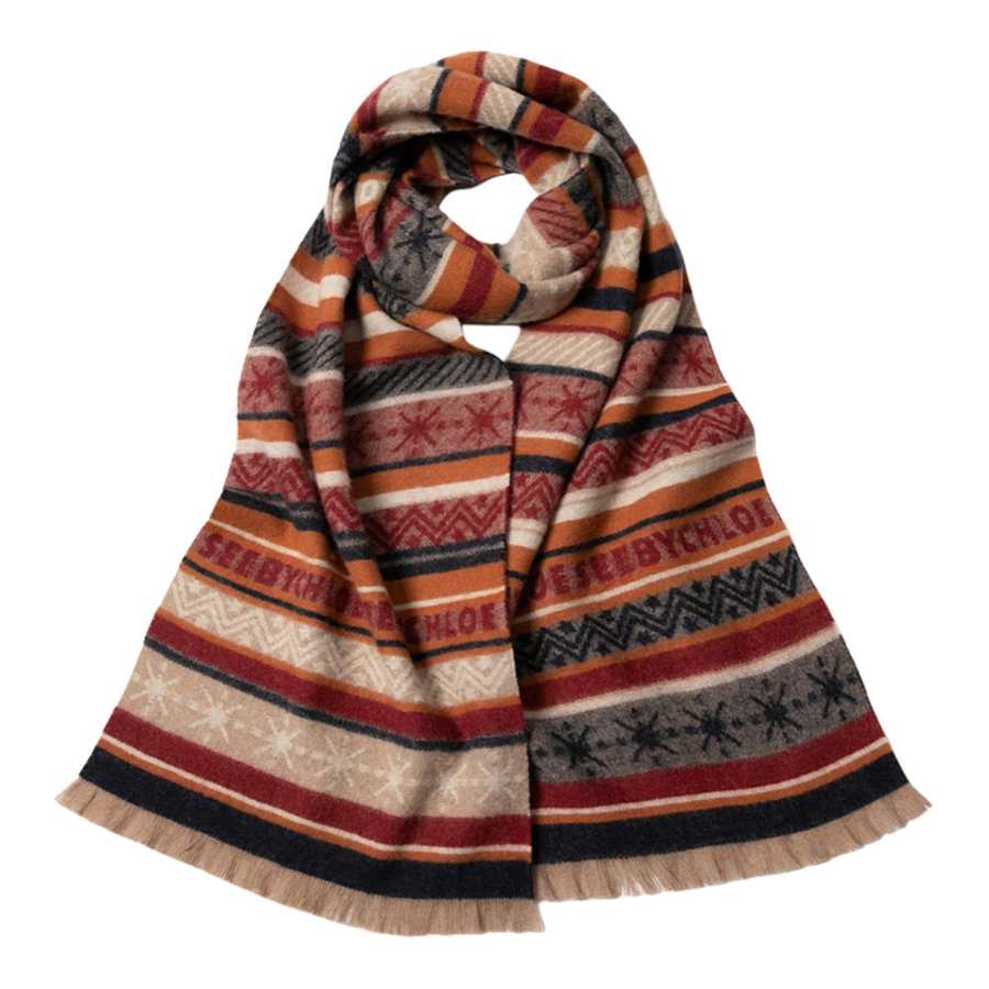 Hodo Red Bean Blend Knit Scarves Unisex