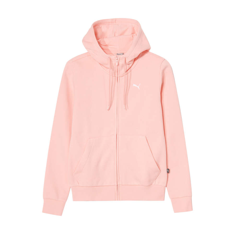 PUMA Jackets Women's Peach Pink Hooded Fleece Lined Other