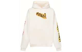 MARNI Graffiti Printed Long Sleeved Hoodie
