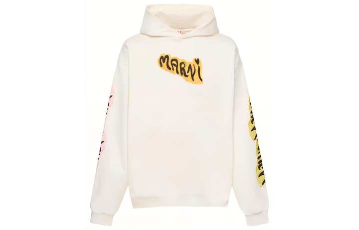 MARNI MARNI Graffiti Printed Long Sleeved Hoodie