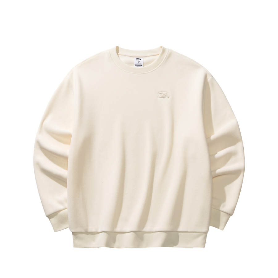 ANTA Sweatshirts Men's Fine Powder White 1 Crew Neck Moderate