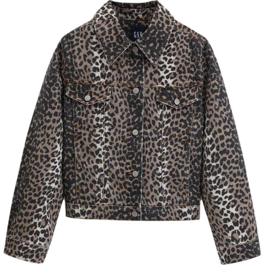 GAP GAP Jackets Women's Leopard Print Lapel Moderate Other
