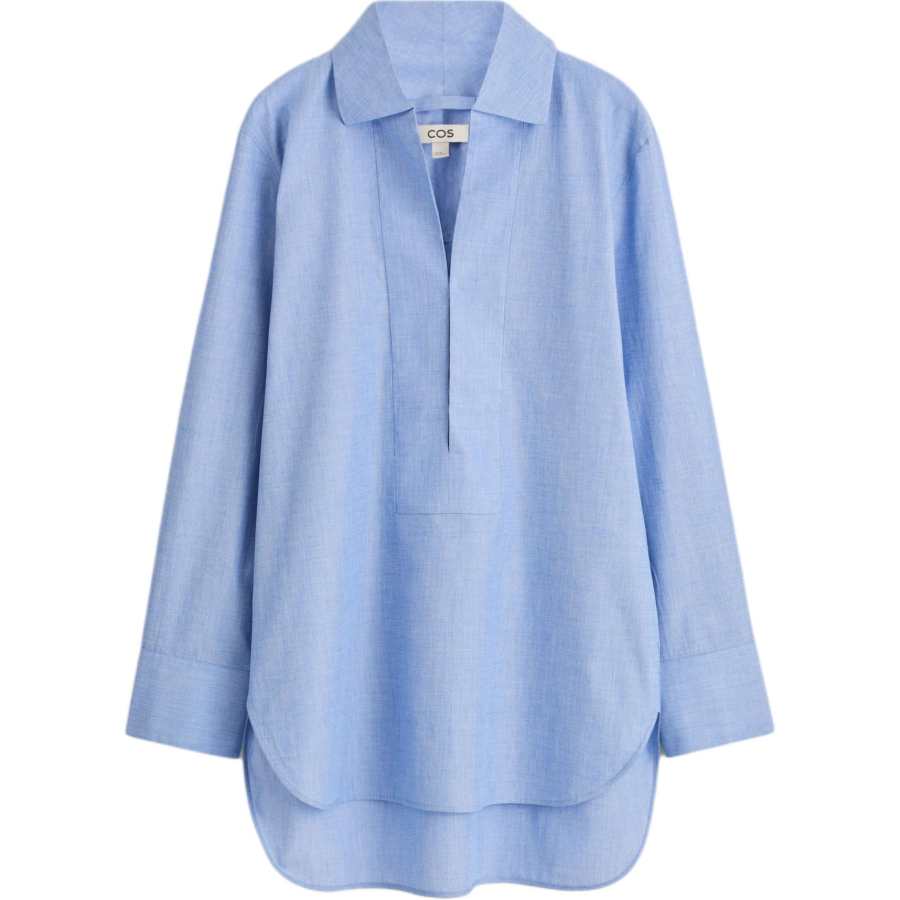 COS Shirts Women's Blue V Neck Moderate