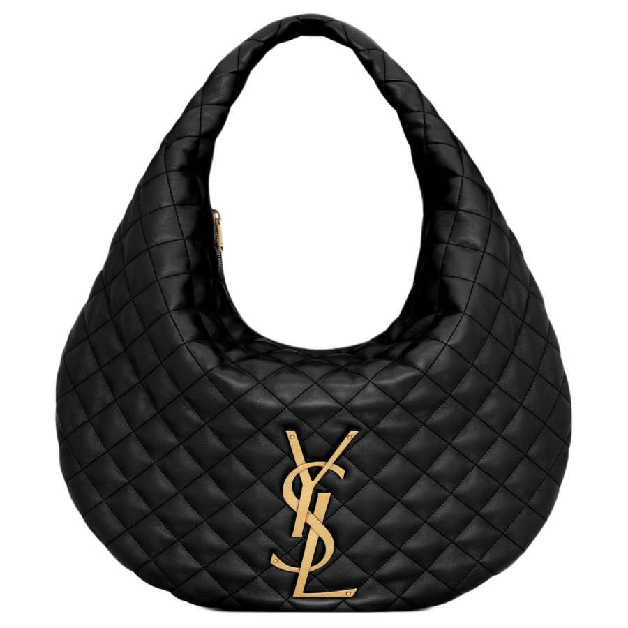 SAINT LAURENT Sheepskin Hobo Bag, Handbag Women's Black