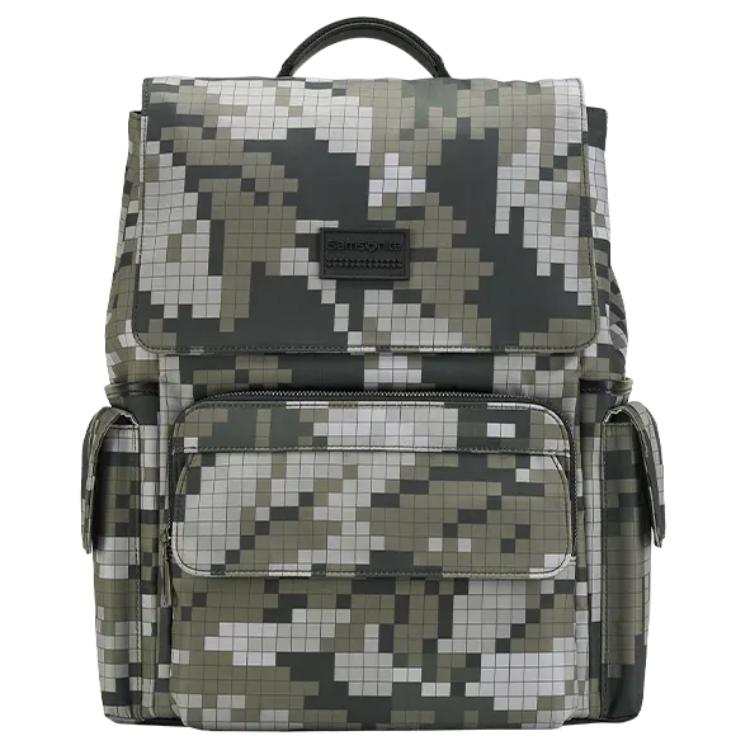 Samsonite SAMSONITE X V&A Collaboration Nylon Backpack Unisex Pixel Green