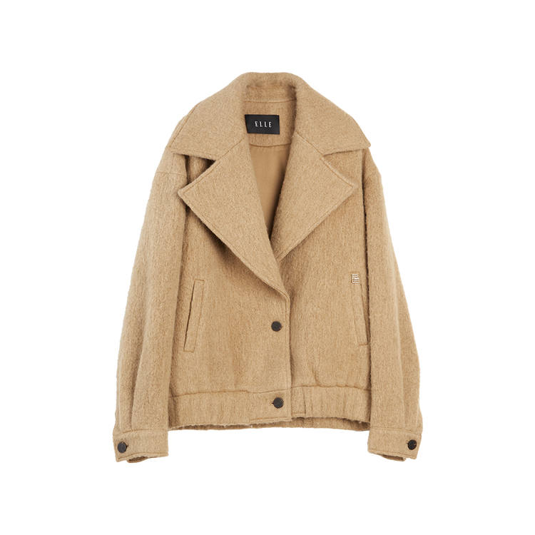 ELLE Coats Women's Dark Khaki Moderate Straight Fit