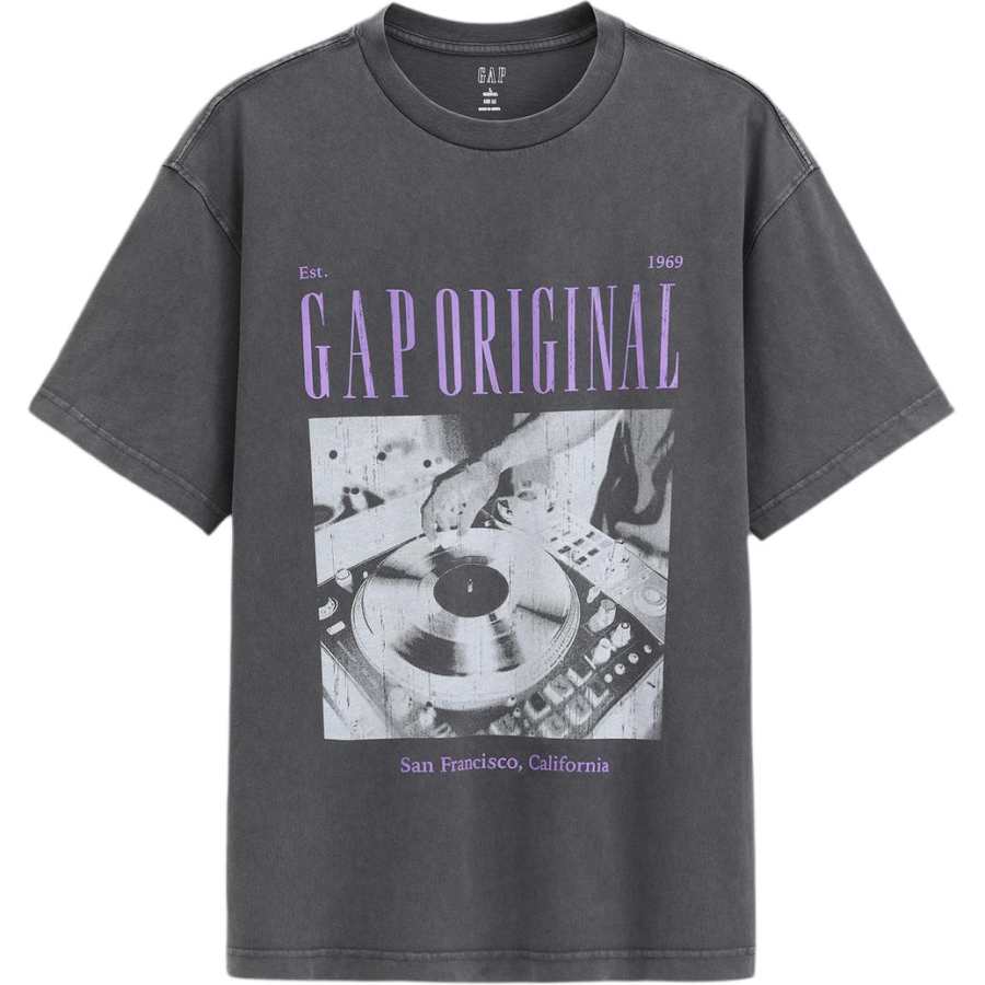 GAP GAP T Shirts Unisex Gray Crew Neck