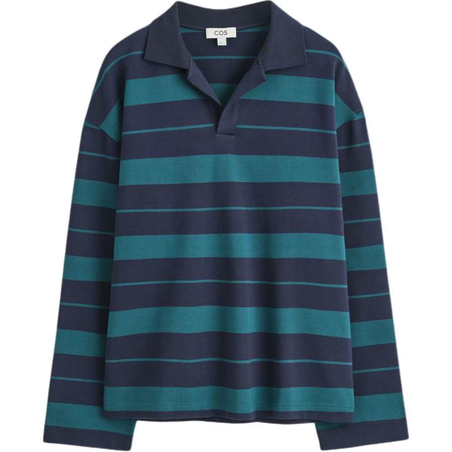 COS COS Rugby Jerseys Men's Navy Blue Lapel Moderate