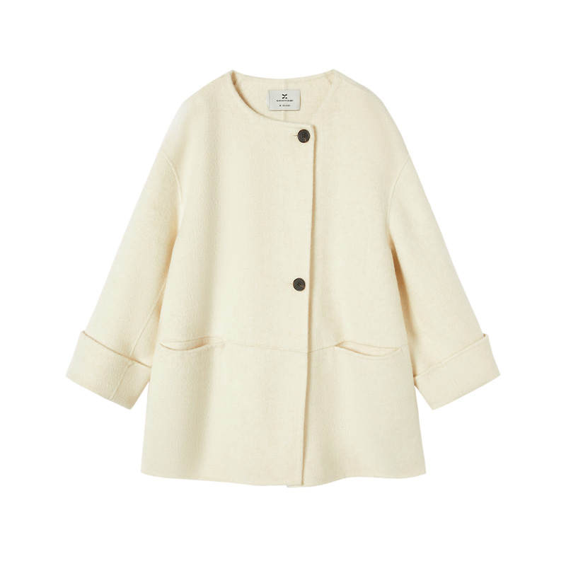 XIANGYING Coats Women's Heron White Moderate