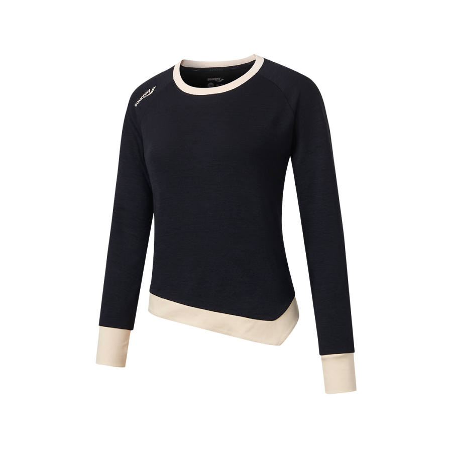 Saucony T Shirts Unisex Jet Black Crew Neck Moderate