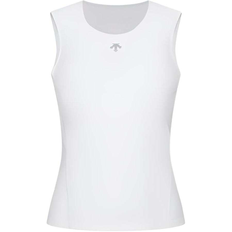 DESCENTE CYCLING Tank Tops Women's WT WHITE Crew Neck Moderate Racerback