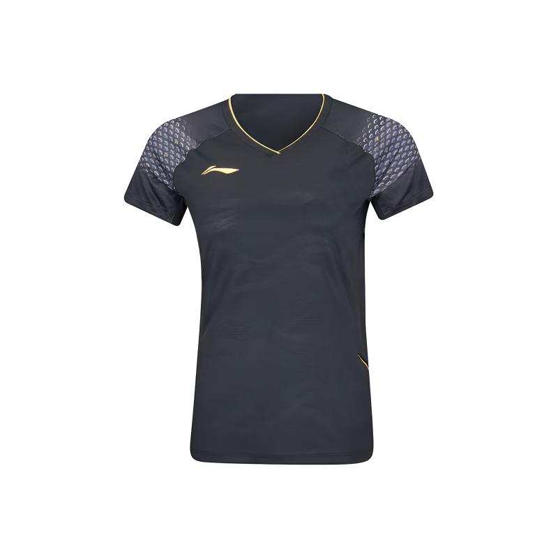 Li-Ning Li Ning Badminton Jerseys Unisex Black V Neck Moderate