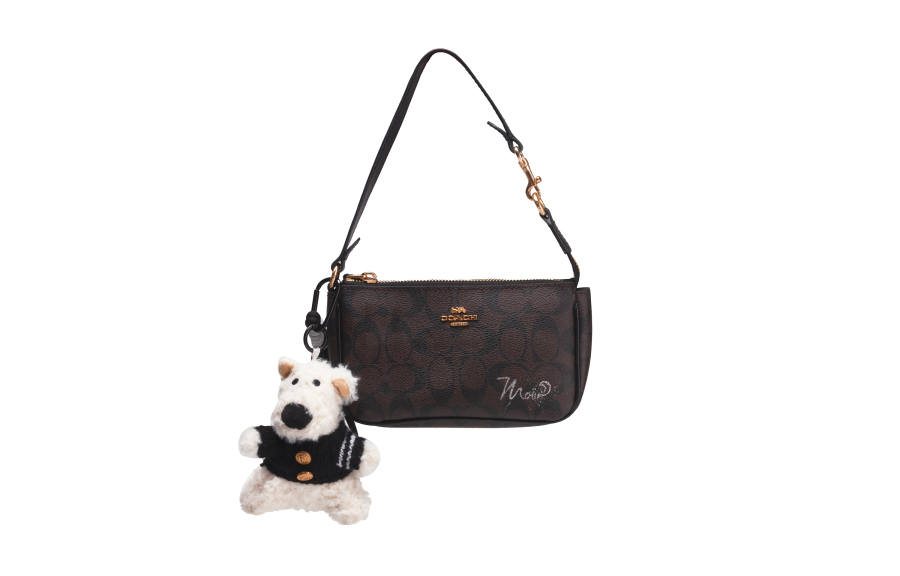 COACH Nolita Coated Canvas Underarm Shoulder Bag Women's Walnut
