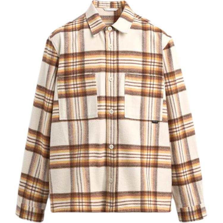 ZARA Shirts Men's Yellow Lapel Moderate